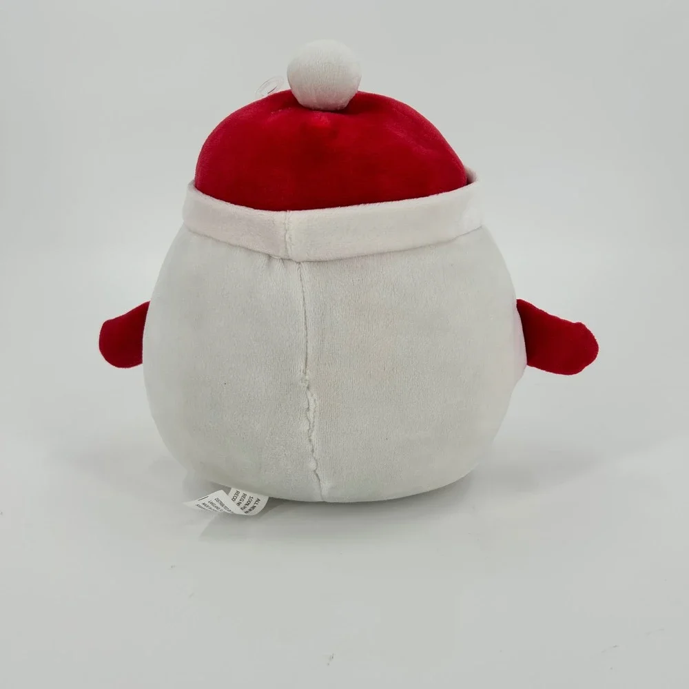 Snowman Plush Santa Hat Peppermint Buttons Christmas 7 Inch